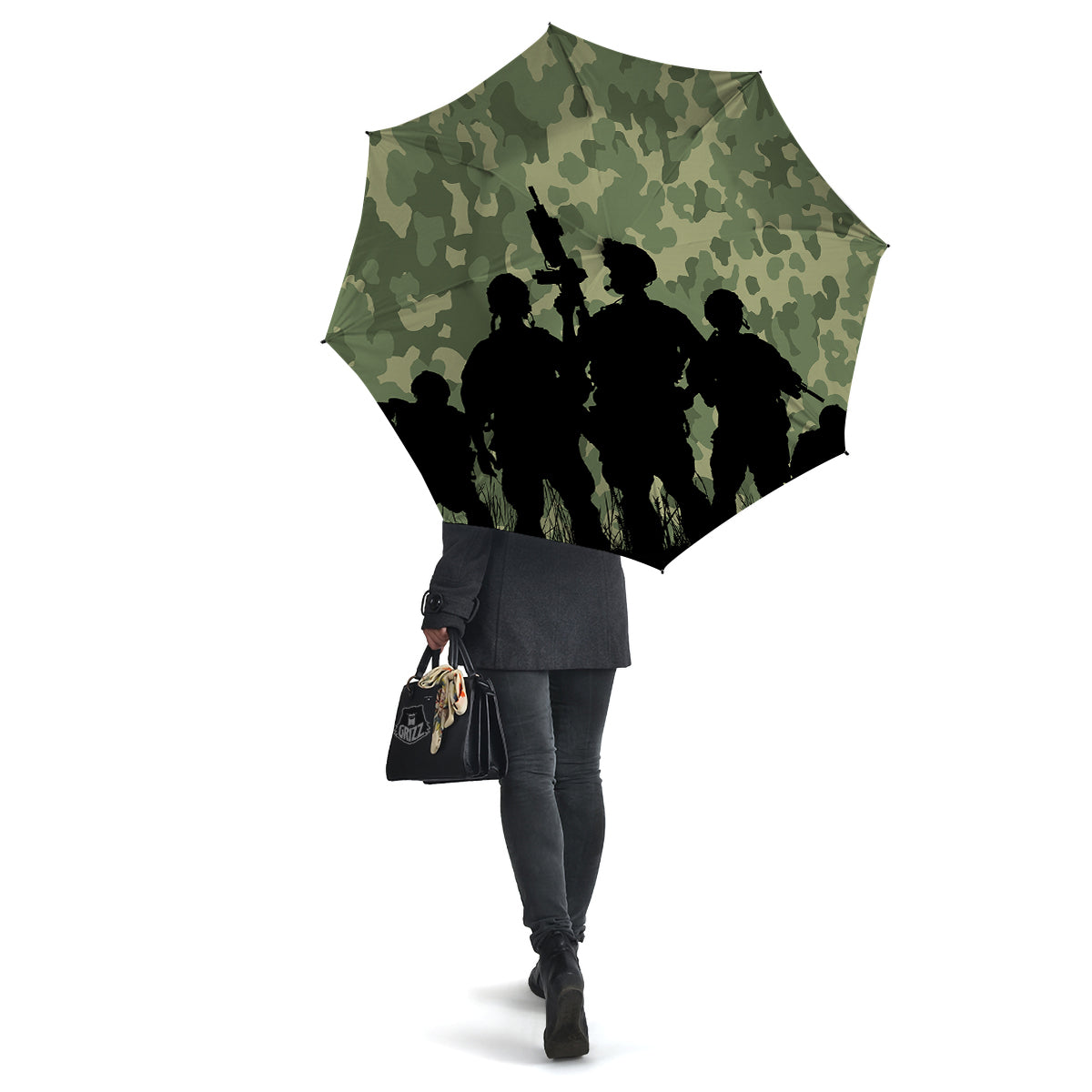 Soldiers And Camouflage Print Umbrella-grizzshop