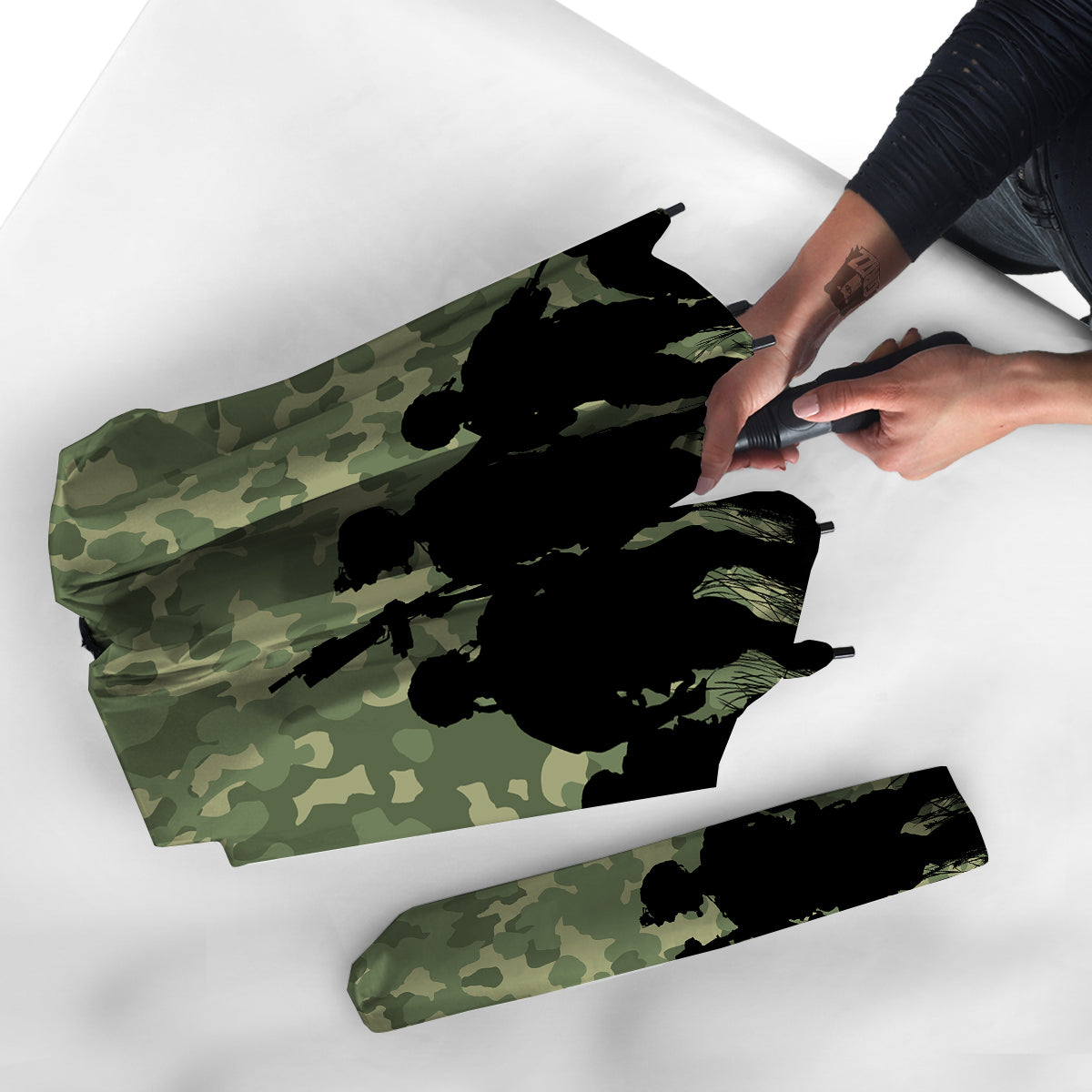Soldiers And Camouflage Print Umbrella-grizzshop