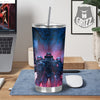 Soldiers Cyberpunk Print Tumbler-grizzshop