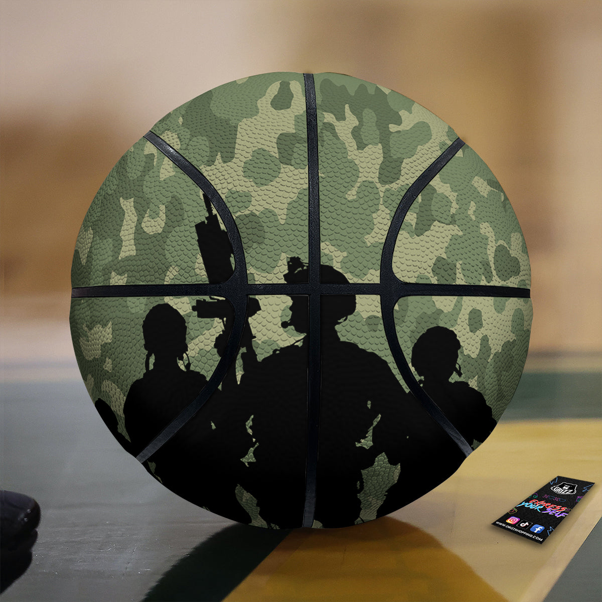 Soldiers And Camouflage Print Basketball