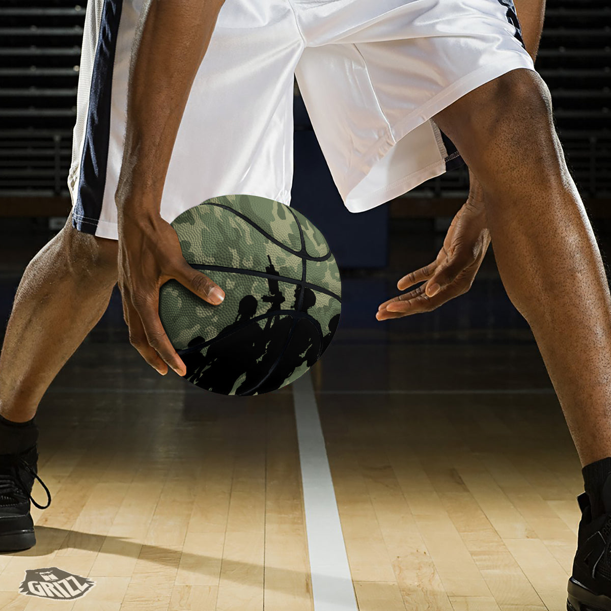 Soldiers And Camouflage Print Basketball