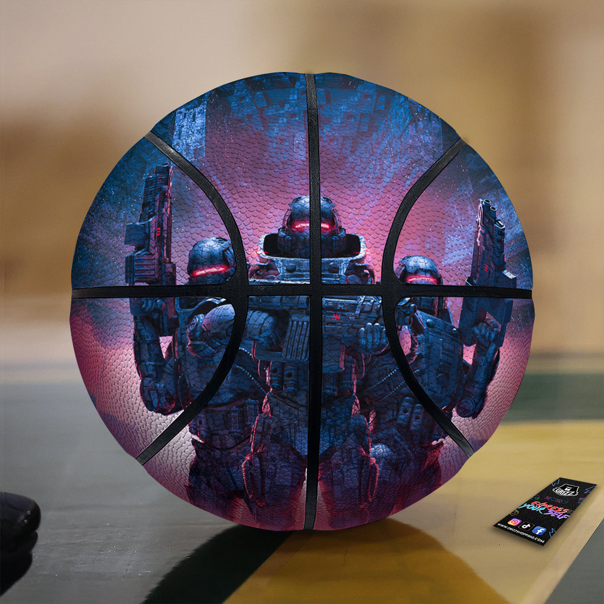 Soldiers Cyberpunk Print Basketball