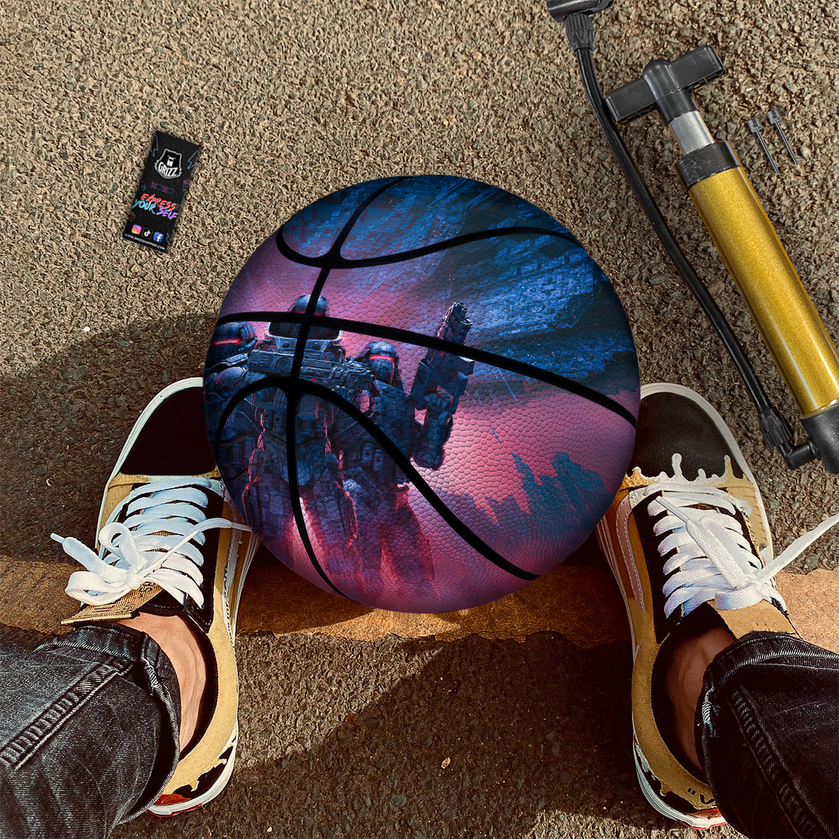 Soldiers Cyberpunk Print Basketball