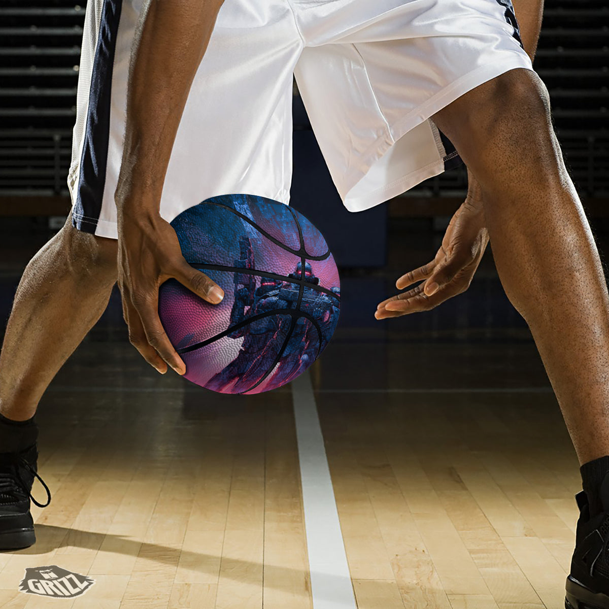 Soldiers Cyberpunk Print Basketball