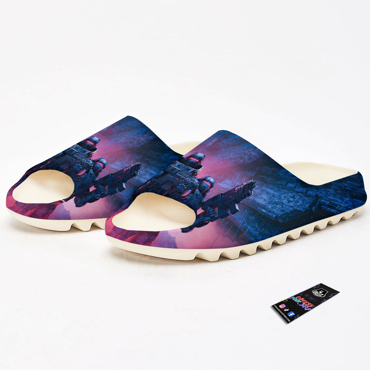 Soldiers Cyberpunk Print Sandals-grizzshop