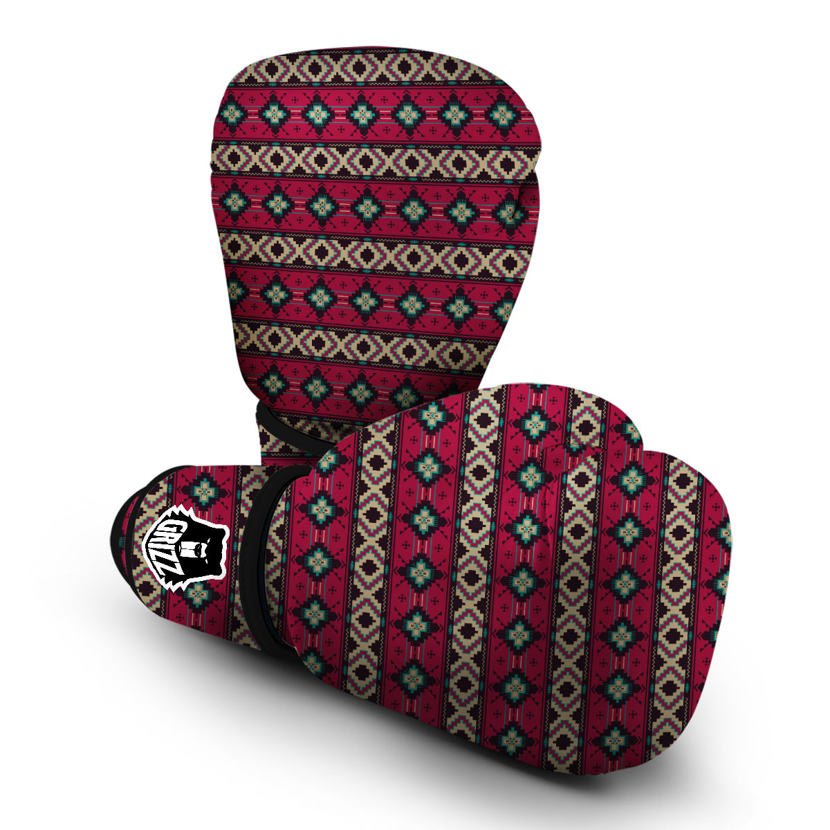 Southwest Navajo Aztec Geometric Print Pattern Boxing Gloves-grizzshop