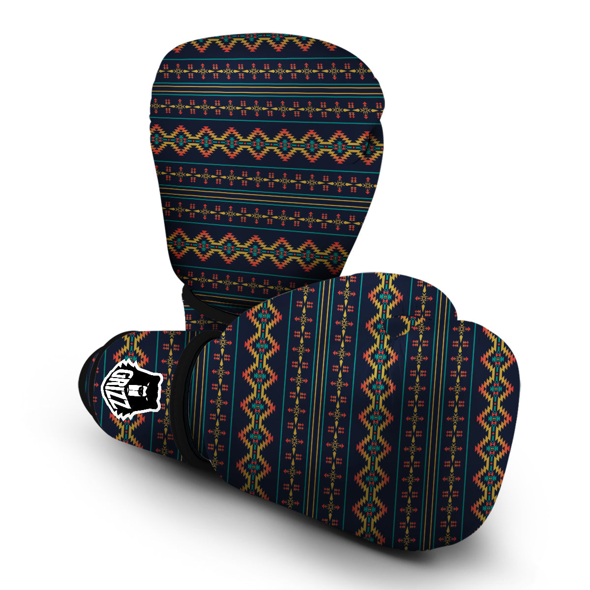 Southwest Navajo Geometric Print Pattern Boxing Gloves-grizzshop