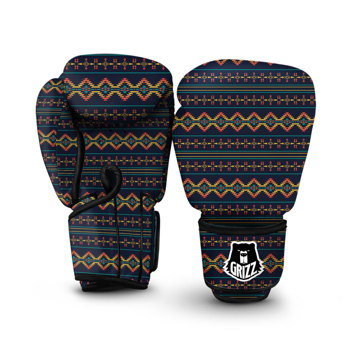 Southwest Navajo Geometric Print Pattern Boxing Gloves-grizzshop