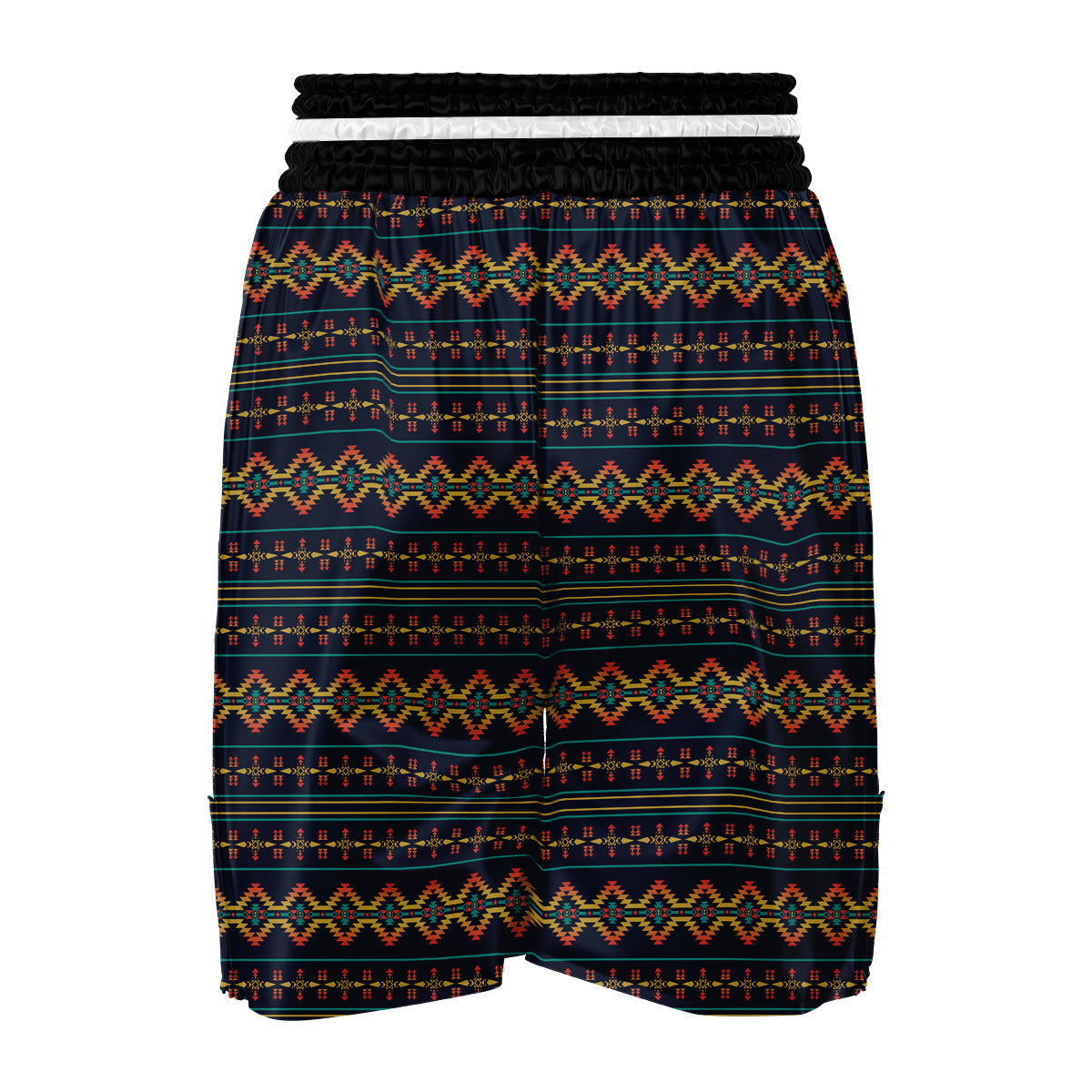 Southwest Navajo Geometric Print Pattern Boxing Shorts-grizzshop