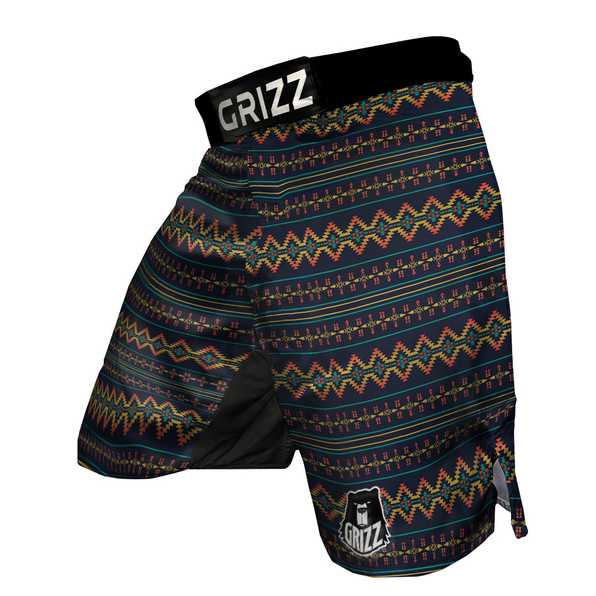 Southwest Navajo Geometric Print Pattern MMA Shorts-grizzshop