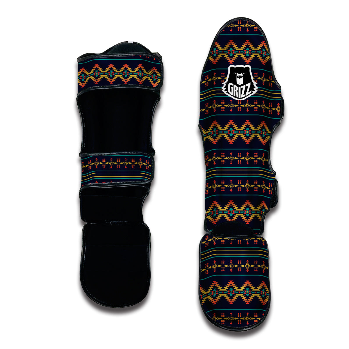 Southwest Navajo Geometric Print Pattern Muay Thai Shin Guards-grizzshop