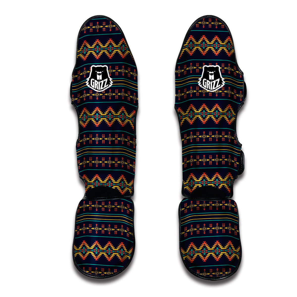 Southwest Navajo Geometric Print Pattern Muay Thai Shin Guards-grizzshop