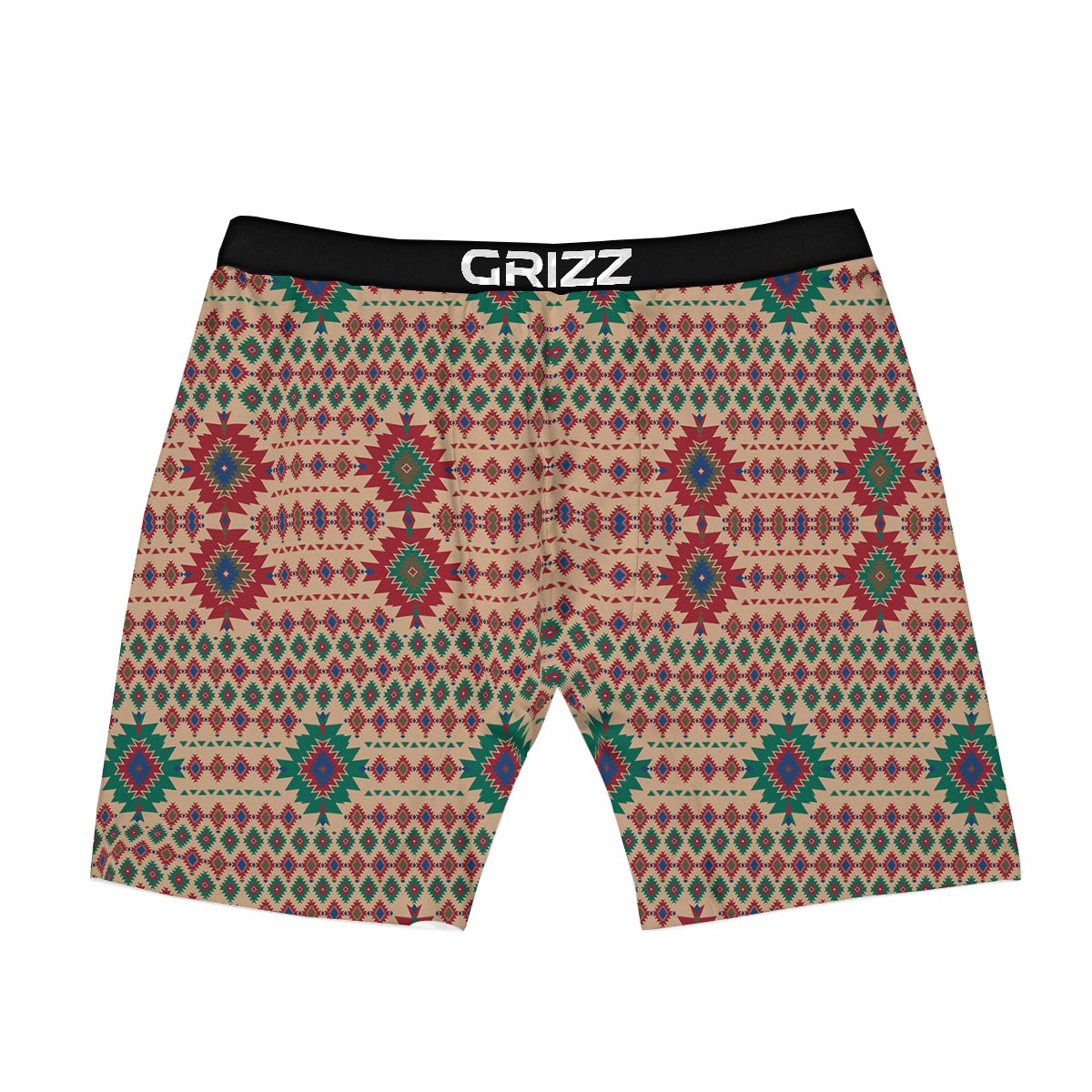 Southwestern Beige And Red Print Pattern Boxer Briefs-grizzshop
