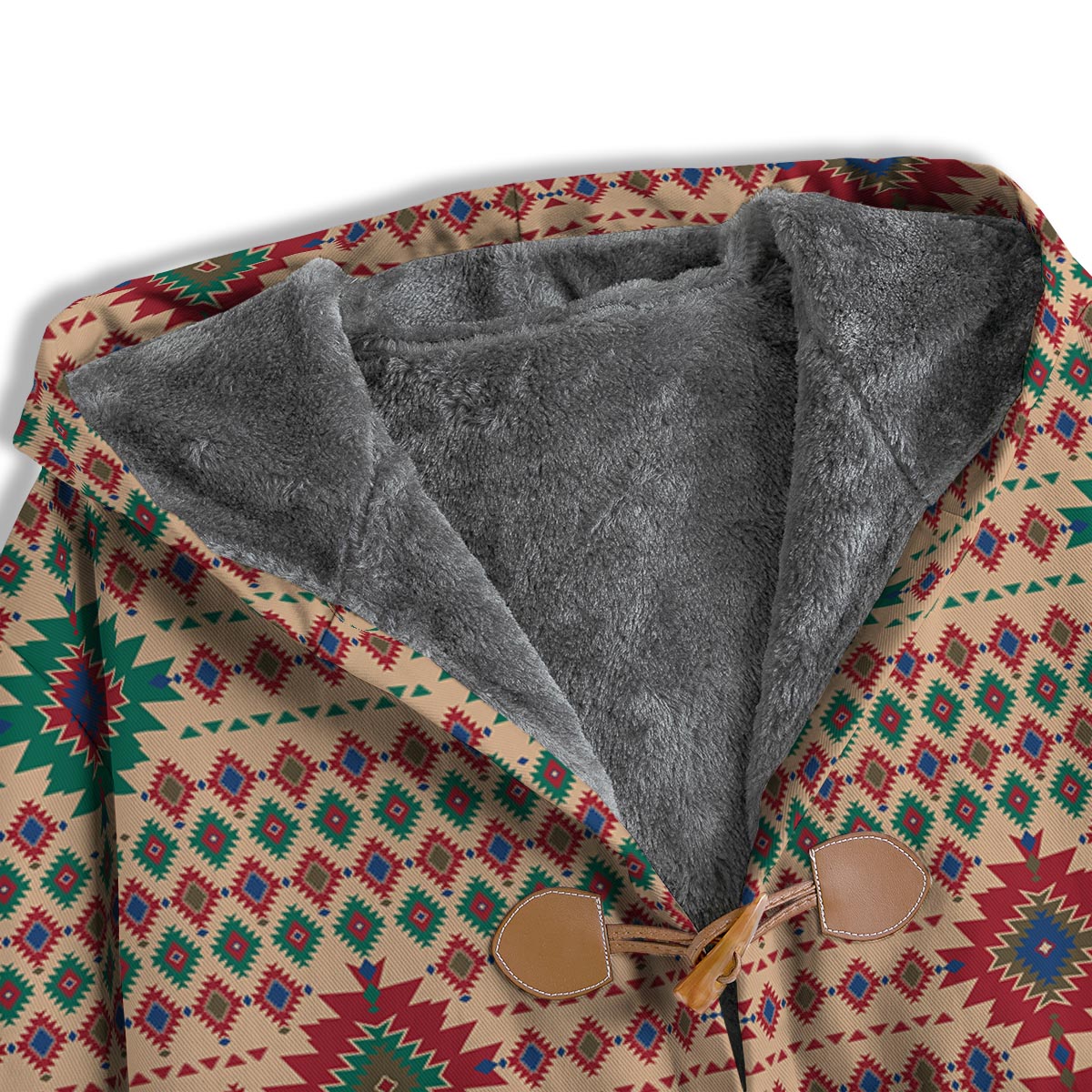 Southwestern Beige And Red Print Pattern Men's Windbreaker Jacket-grizzshop