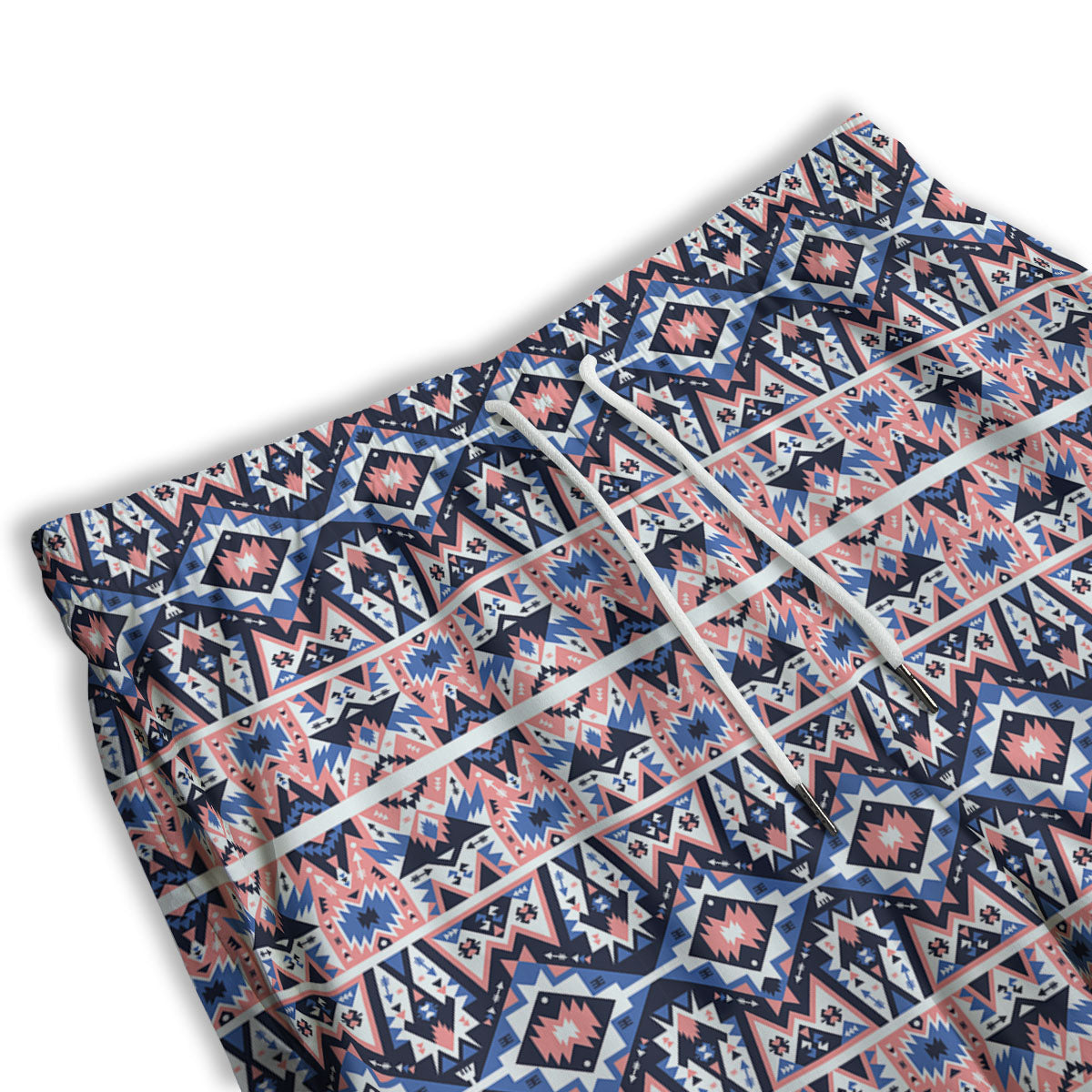 Southwestern Blue And Pink Print Pattern Men's Athletic Shorts