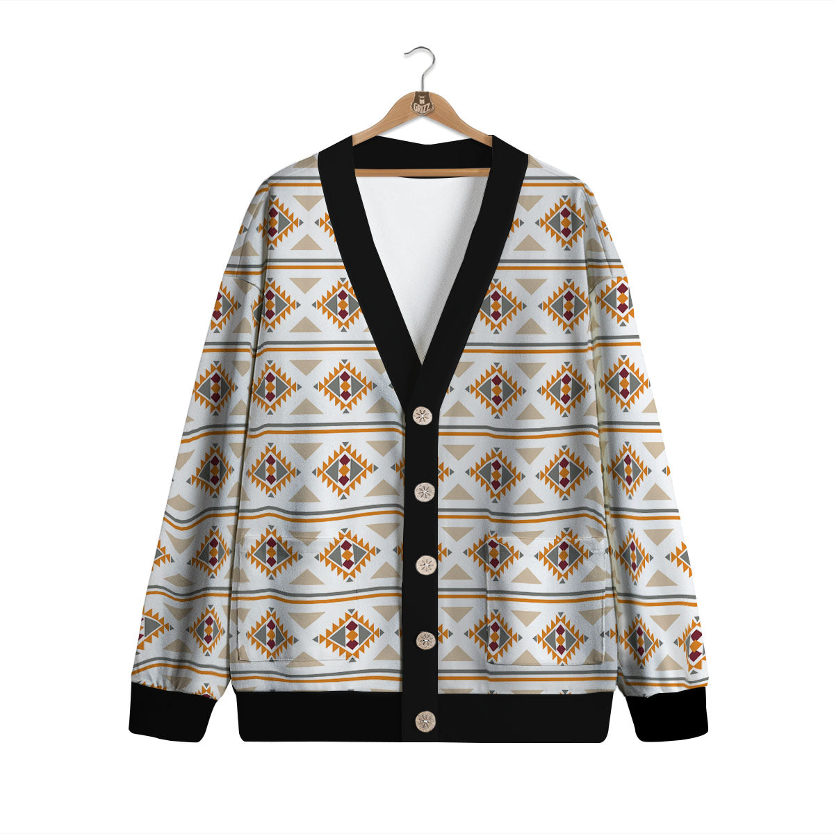 Southwestern Native Print Pattern Cardigan-grizzshop
