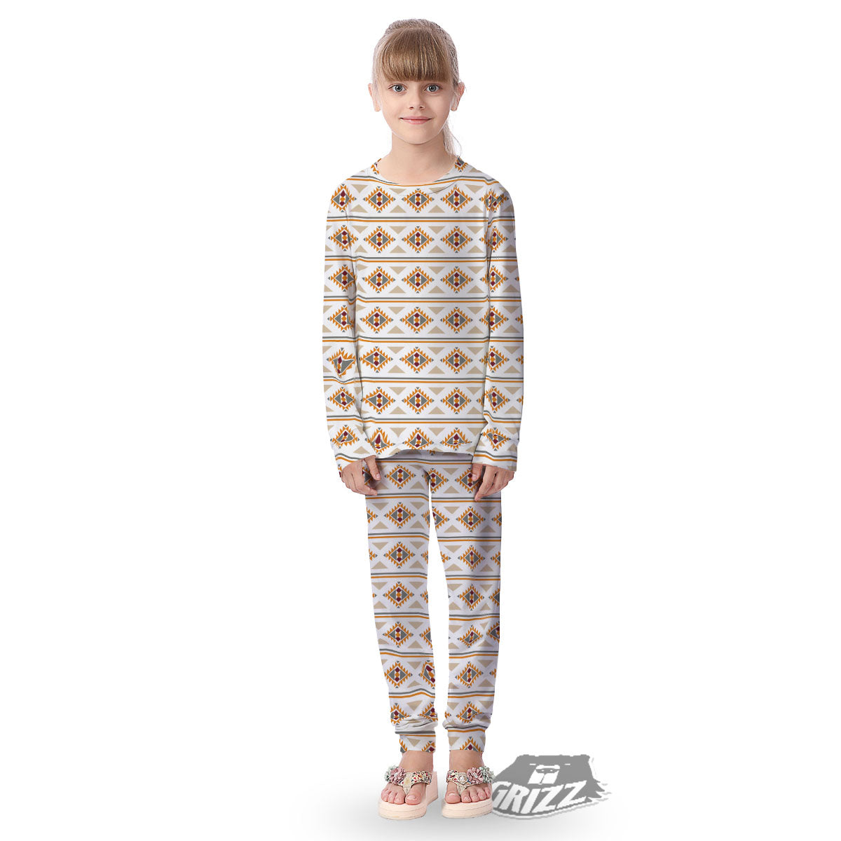 Southwestern Native Print Pattern Kid's Pajamas-grizzshop