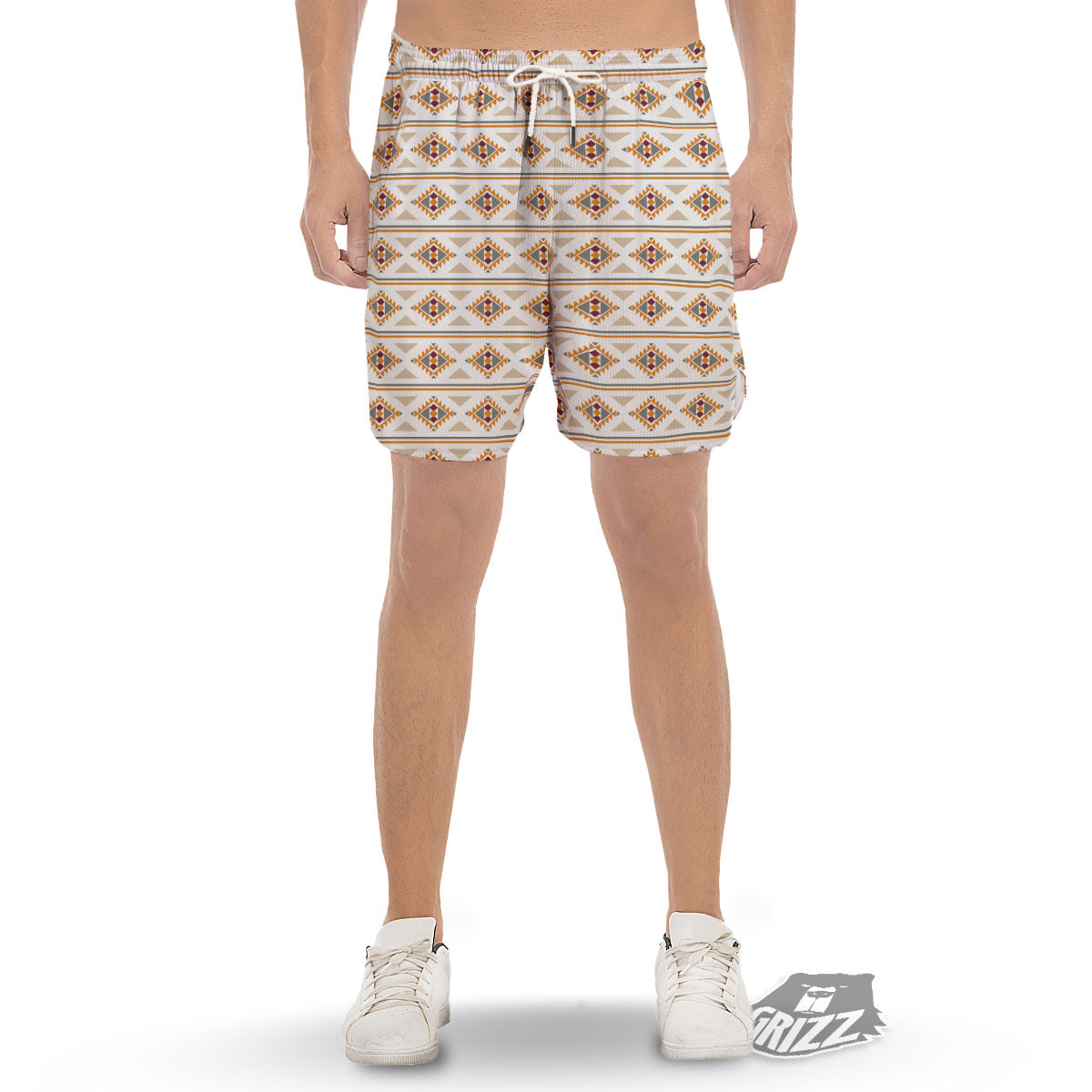 Southwestern Native Print Pattern Men's Gym Shorts-grizzshop