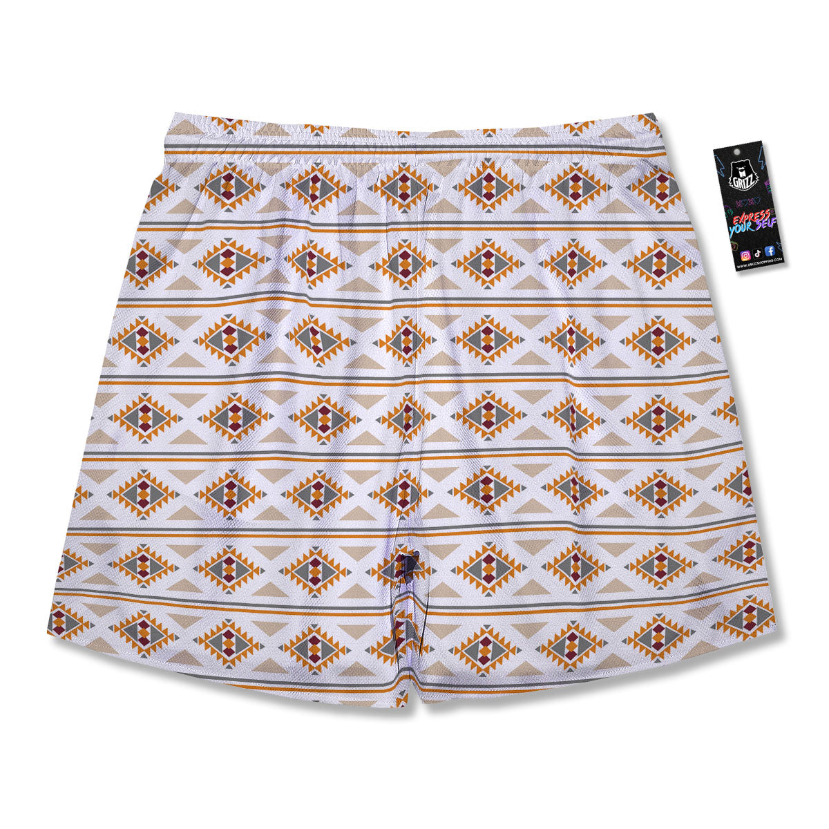 Southwestern Native Print Pattern Men's Running Shorts-grizzshop