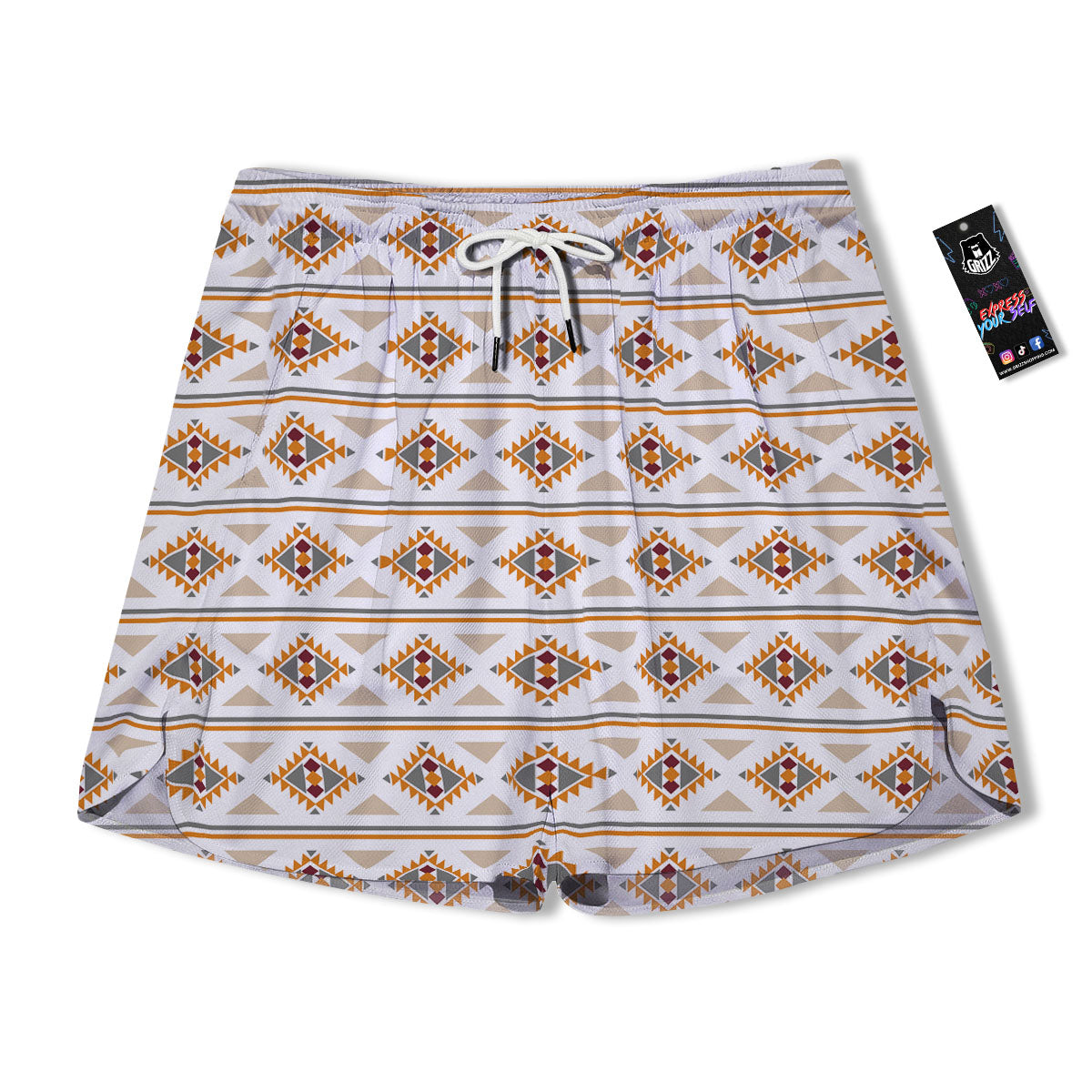 Southwestern Native Print Pattern Men's Running Shorts-grizzshop