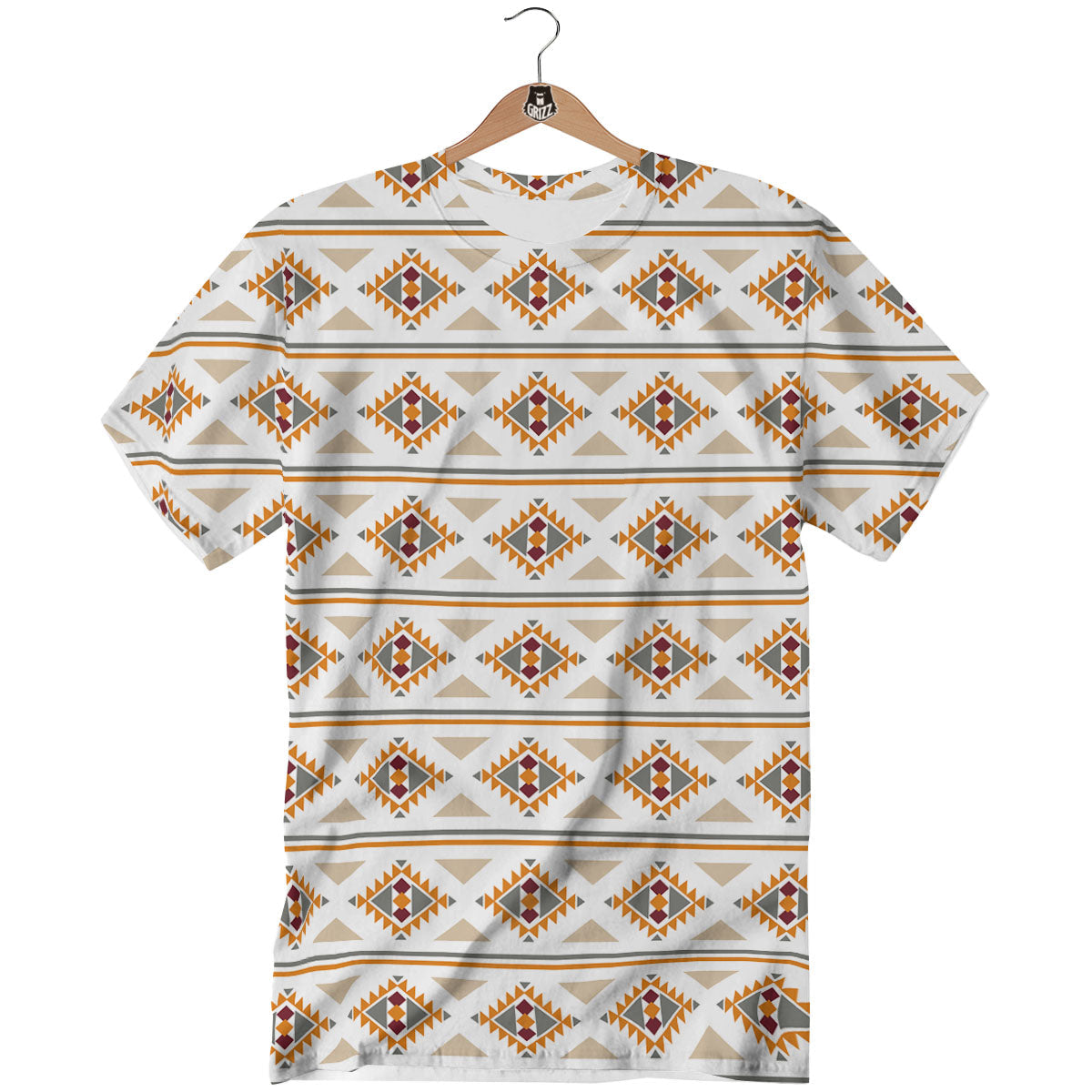 Southwestern Native Print Pattern T-Shirt-grizzshop