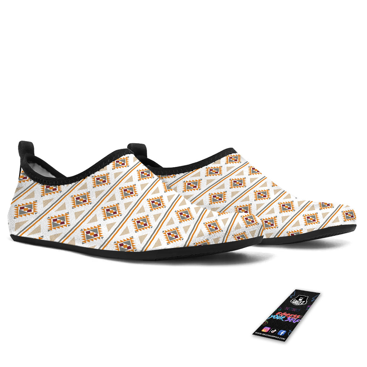 Southwestern Native Print Pattern Water Shoes-grizzshop