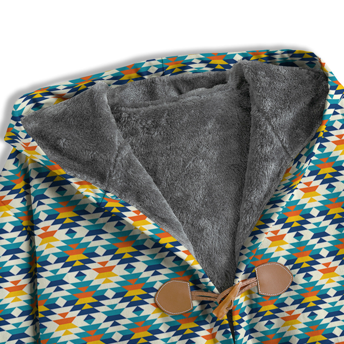 Southwestern Orange And Blue Print Men's Windbreaker Jacket-grizzshop