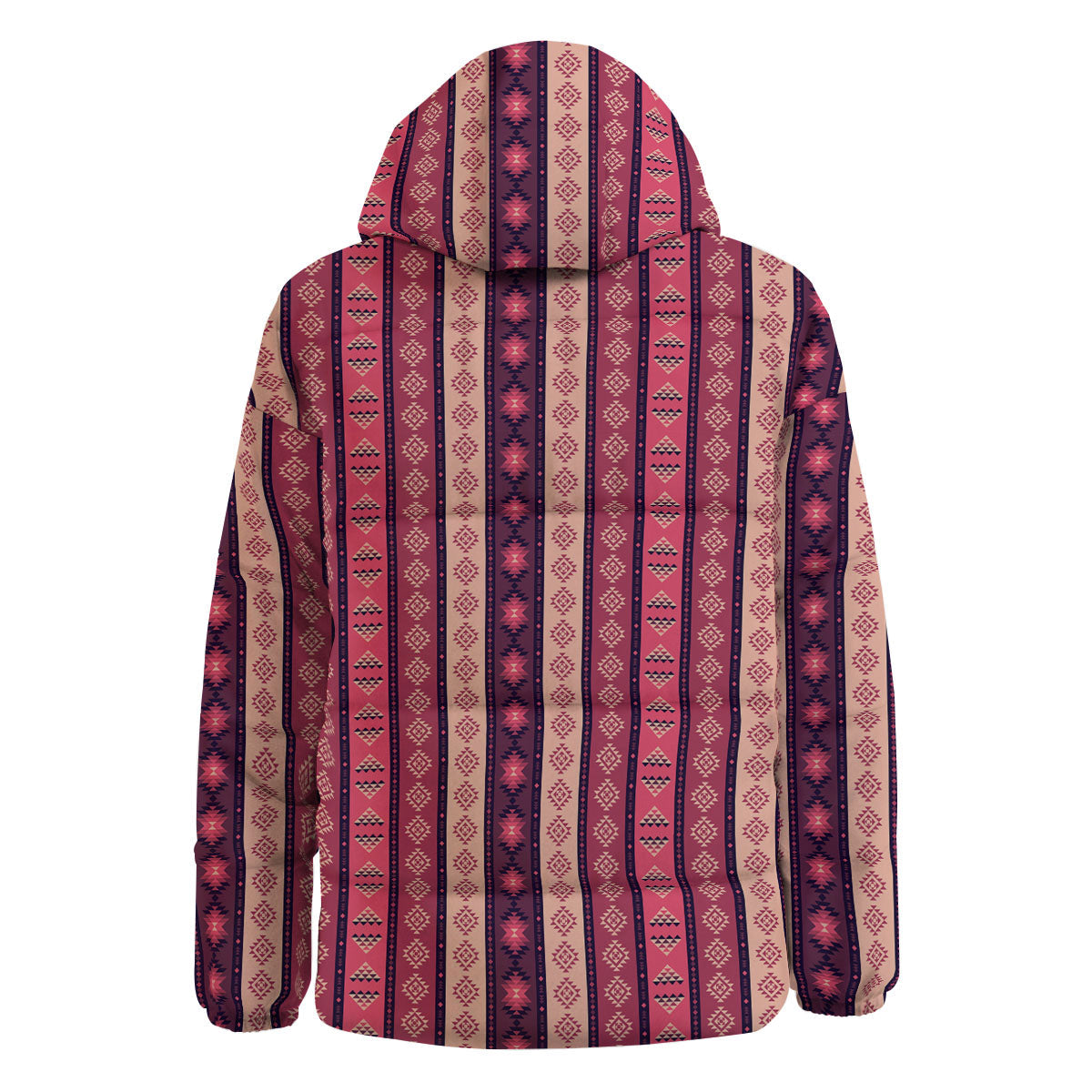 Southwestern Purple And Pink Print Pattern Down Jacket-grizzshop