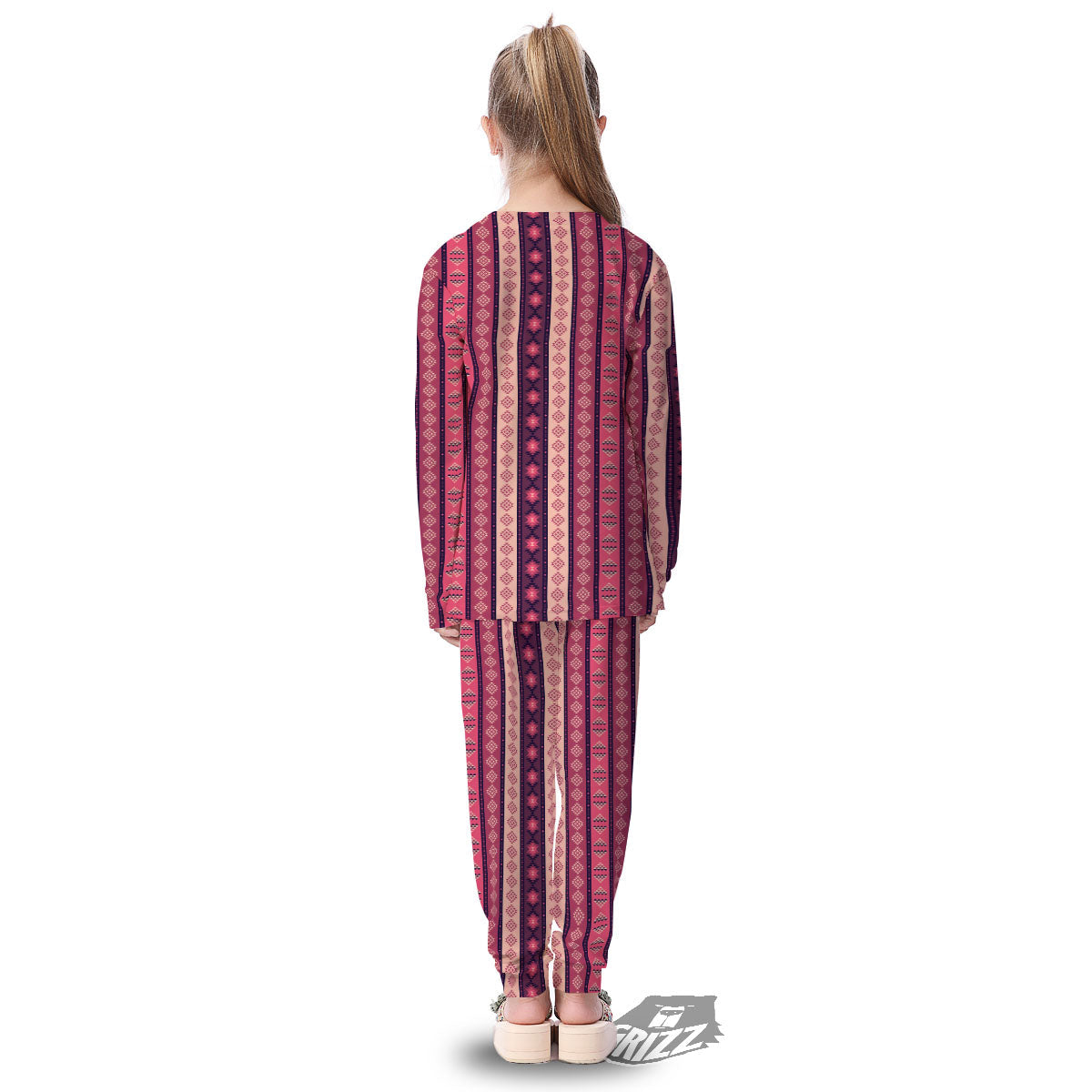 Southwestern Purple And Pink Print Pattern Kid's Pajamas-grizzshop