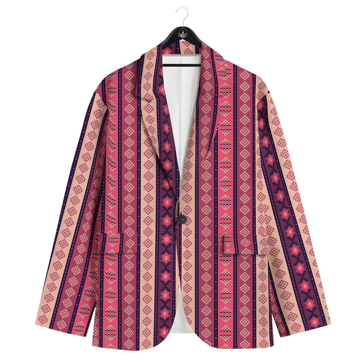 Southwestern Purple And Pink Print Pattern Men's Sport Coat-grizzshop
