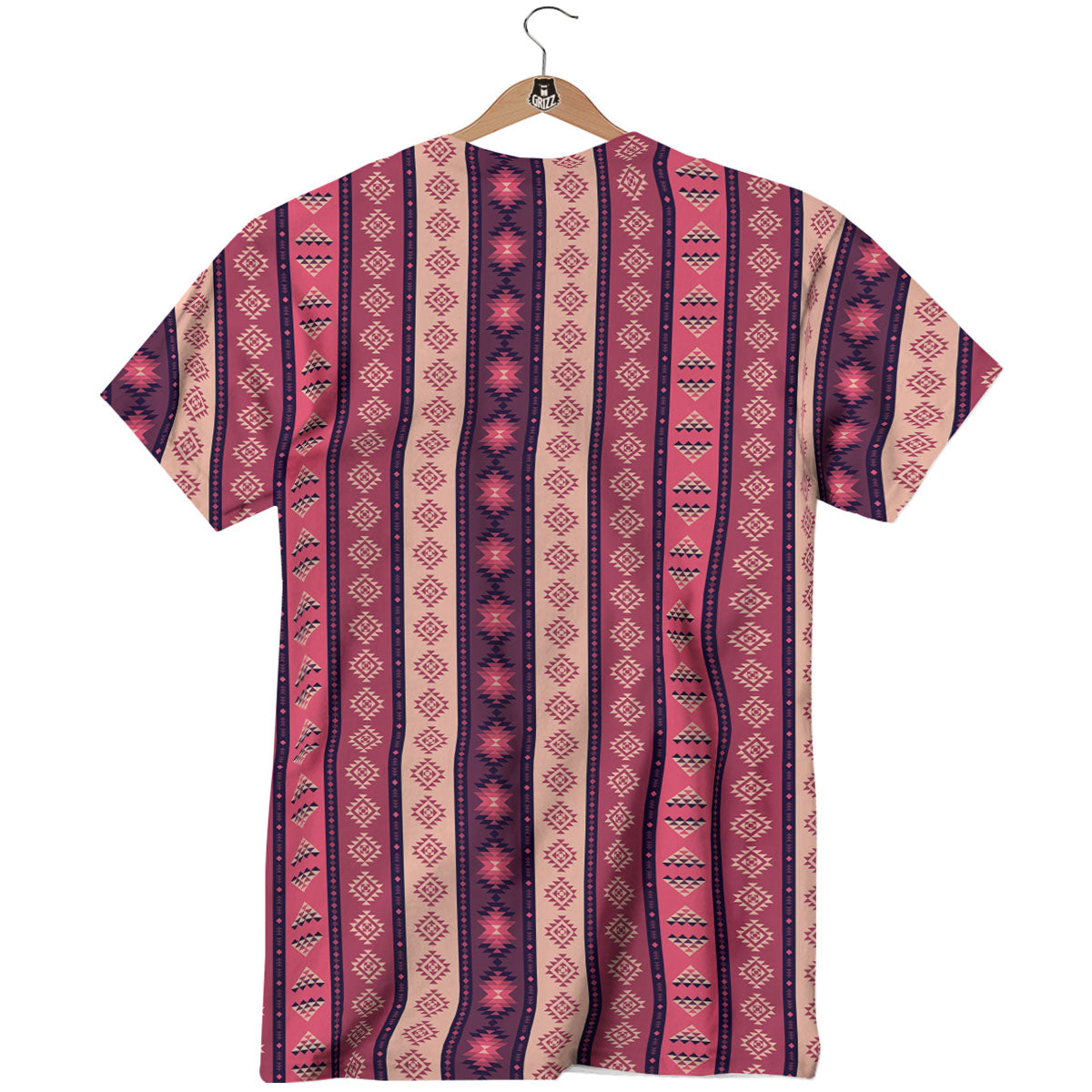 Southwestern Purple And Pink Print Pattern T-Shirt-grizzshop