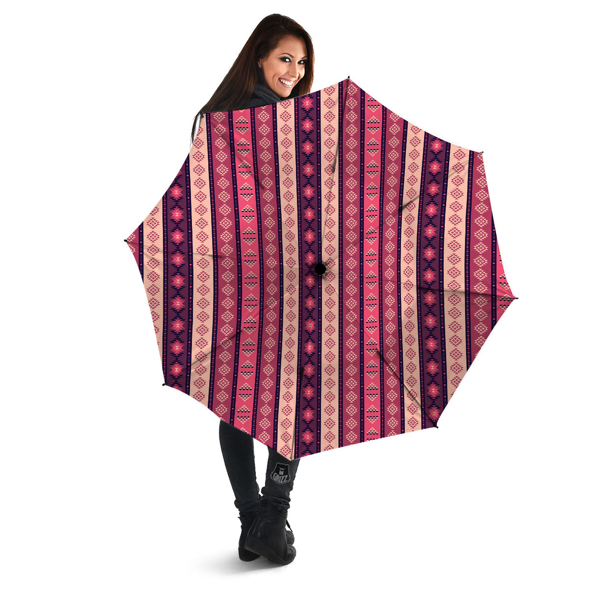 Southwestern Purple And Pink Print Pattern Umbrella-grizzshop