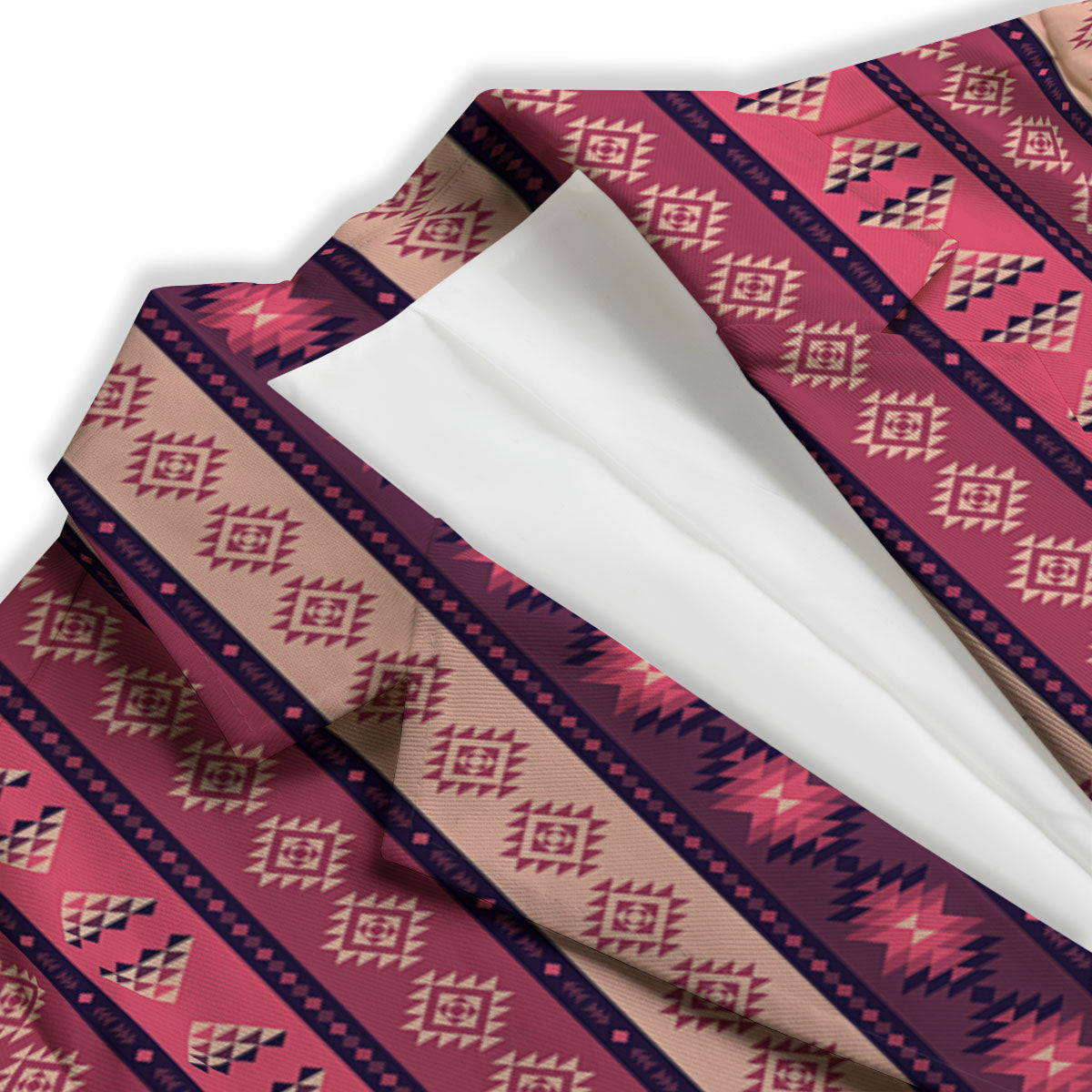 Southwestern Purple And Pink Print Pattern Women's Blazer-grizzshop