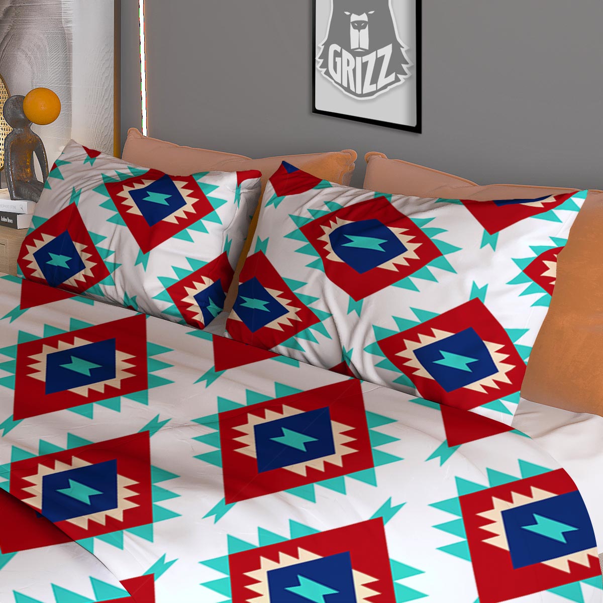 Steampunk Gears Clock Print Duvet Cover Bedding Set