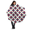 Southwestern Teal And Red Print Pattern Umbrella-grizzshop