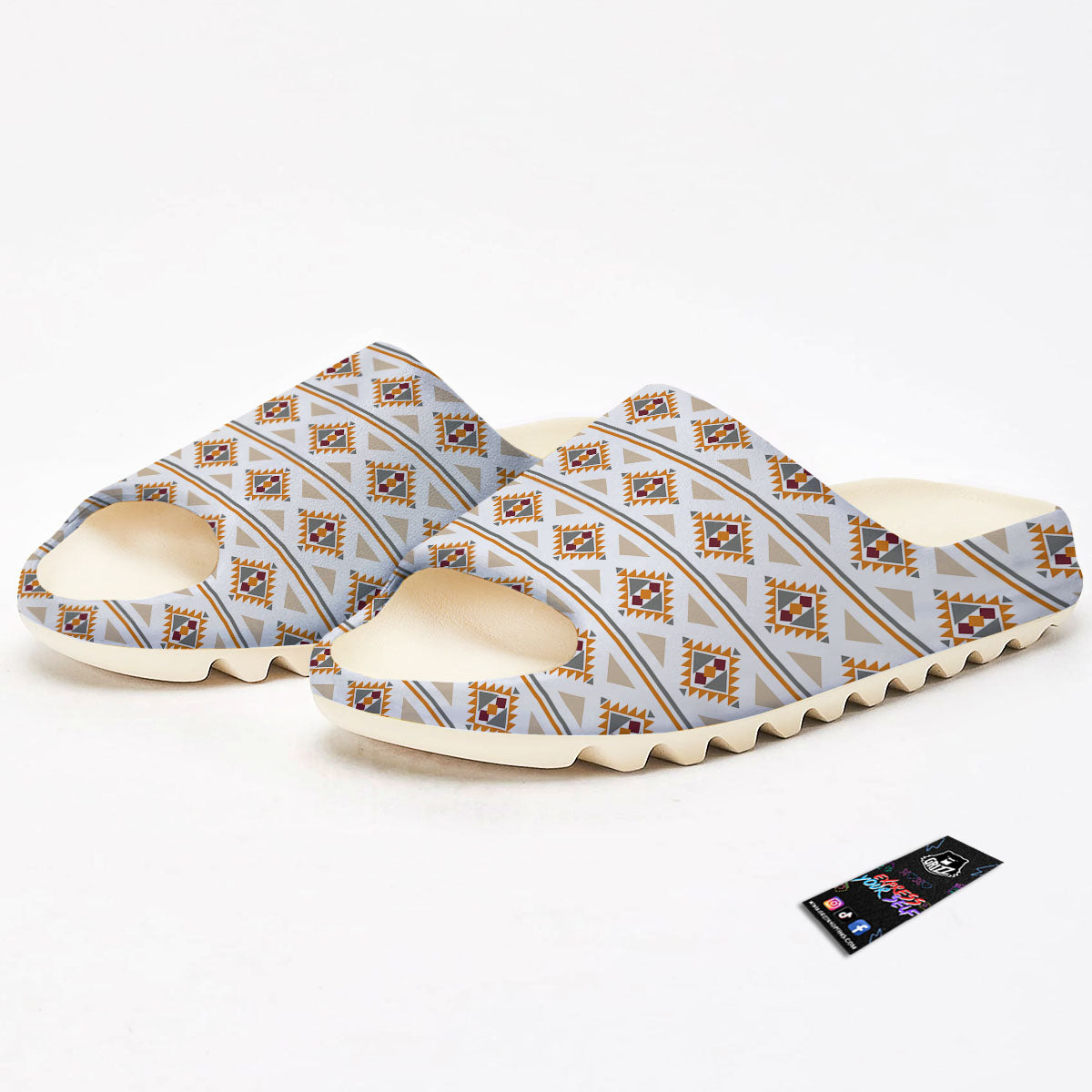 Southwestern Native Print Pattern Sandals-grizzshop