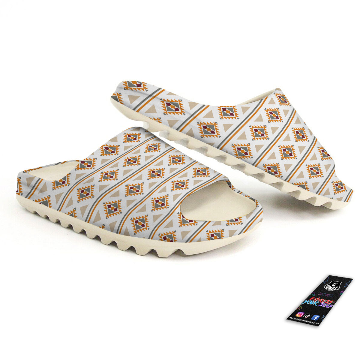 Southwestern Native Print Pattern Sandals-grizzshop