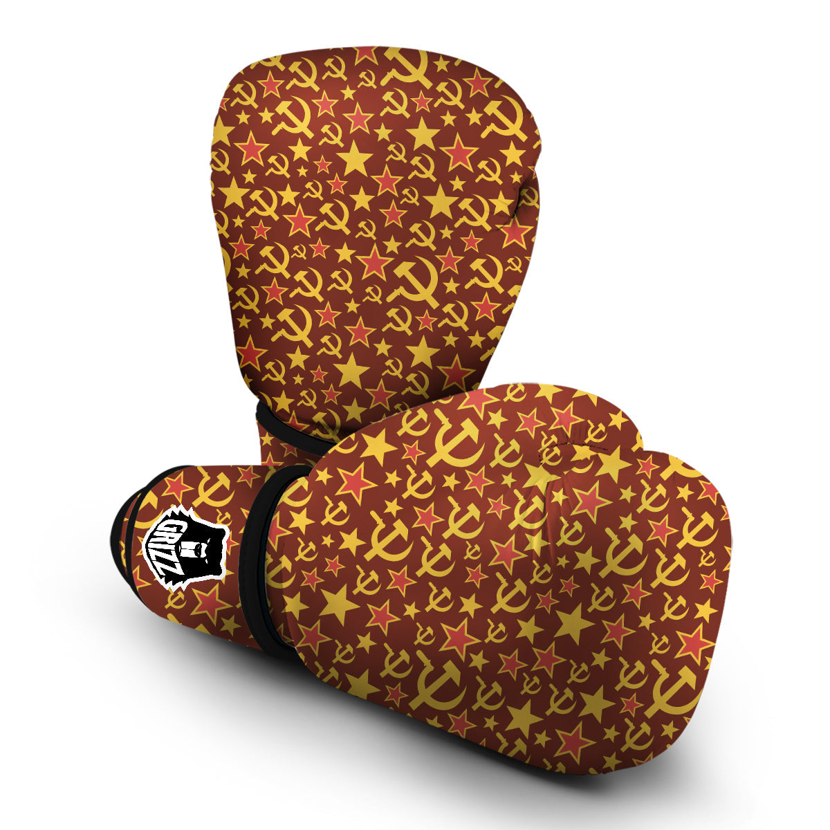 Soviet Symbol Print Pattern Boxing Gloves-grizzshop