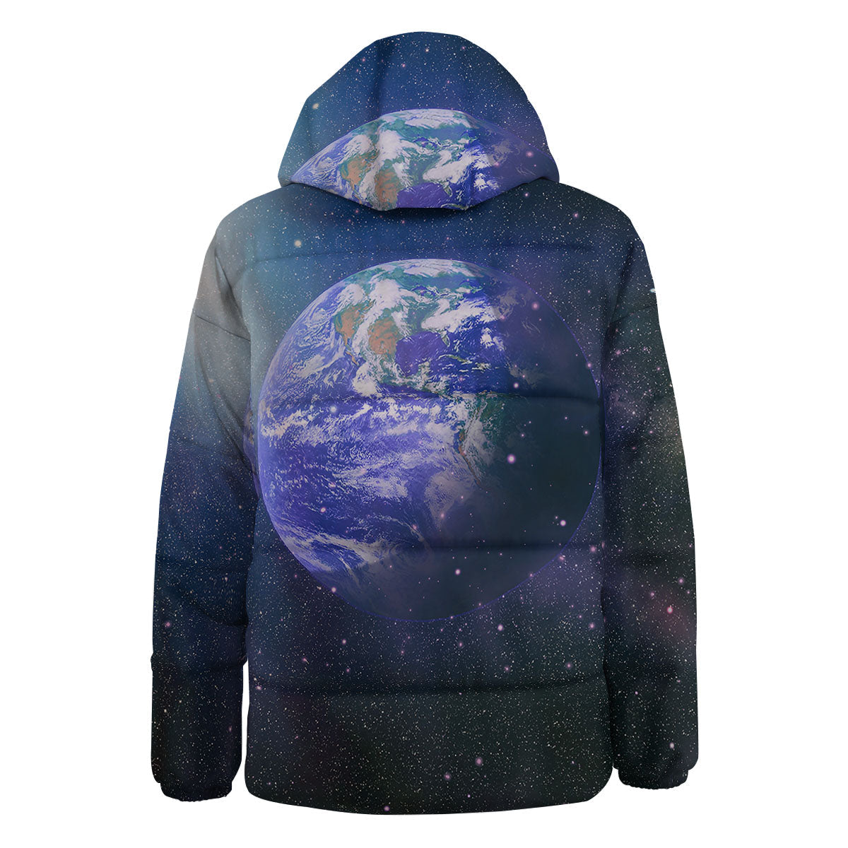 Space And Earth Print Down Jacket-grizzshop