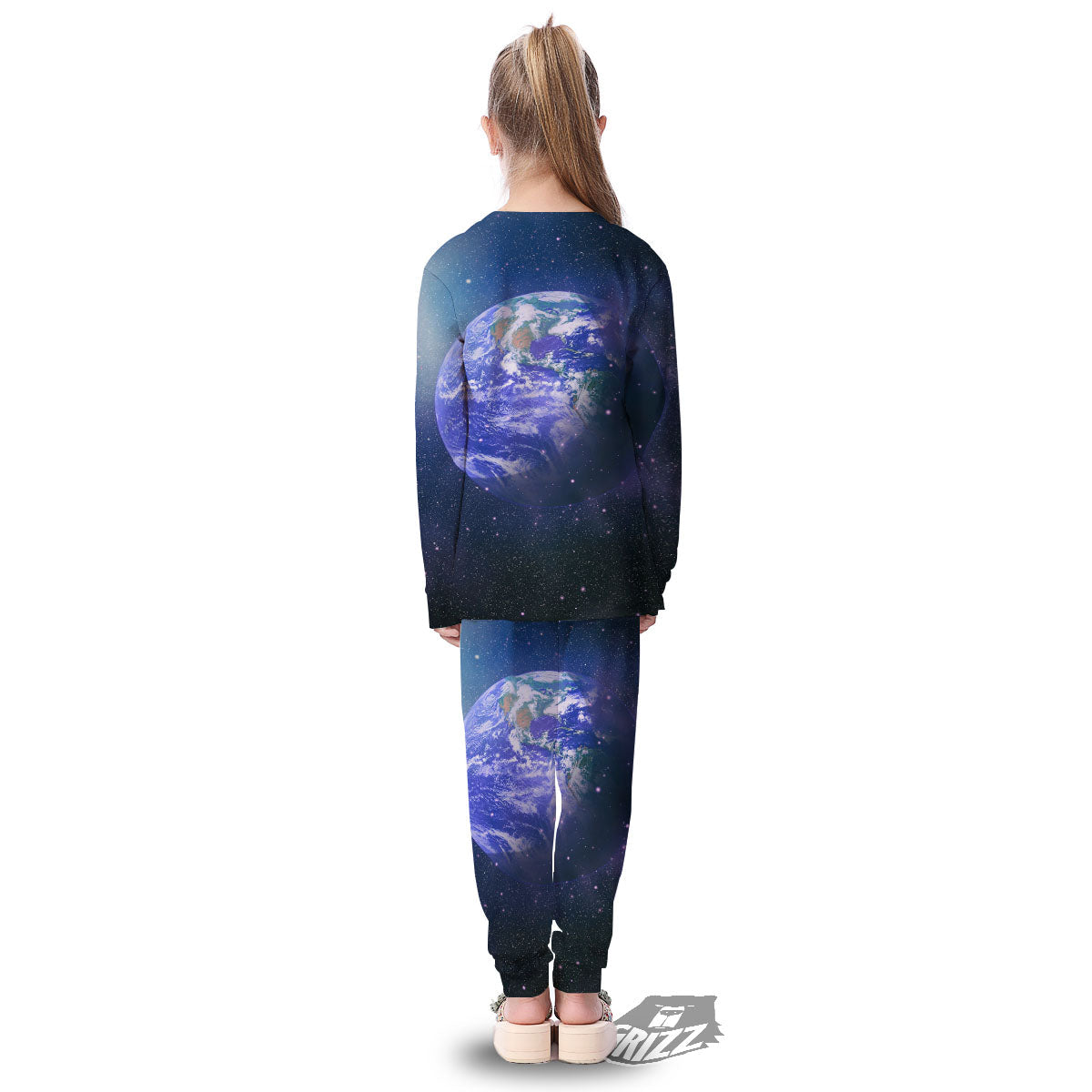 Space And Earth Print Kid's Pajamas-grizzshop