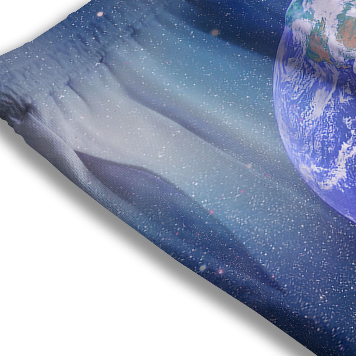 Space And Earth Print Mesh Shorts