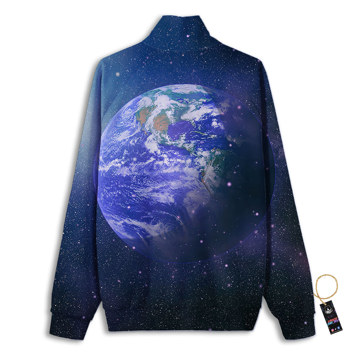 Space And Earth Print Track Jacket-grizzshop