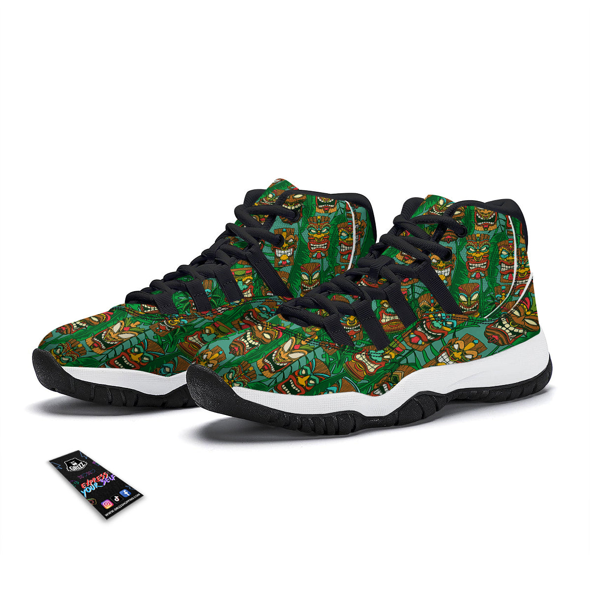 Space Astronaut 8 Bit Print Pattern Black Bball Shoes-grizzshop