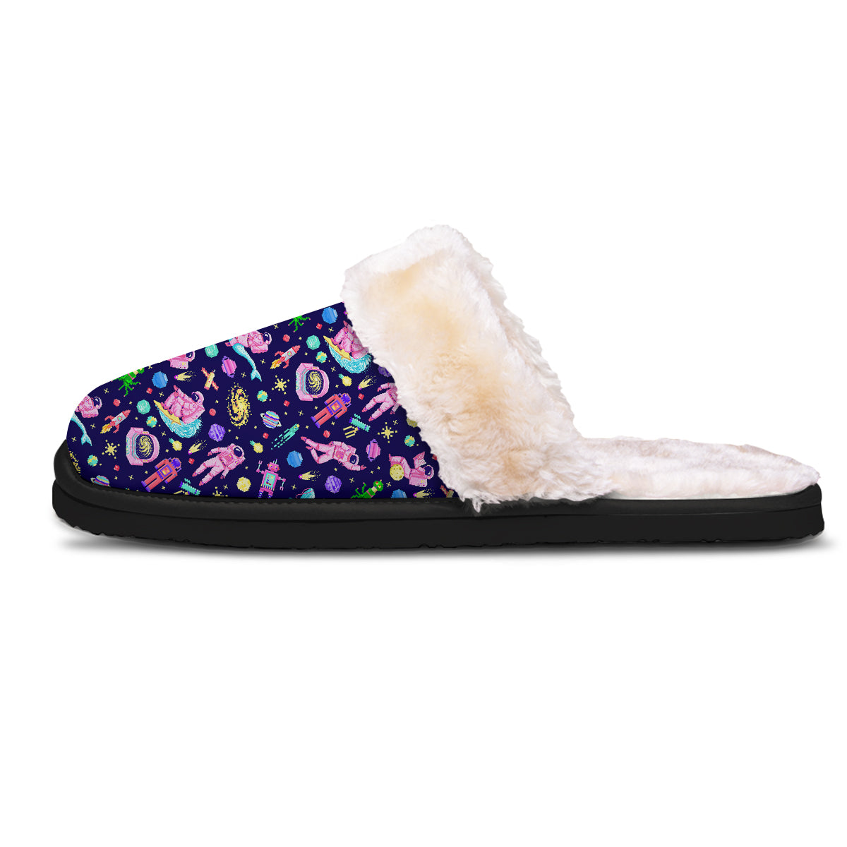 Space Astronaut 8 Bit Print Pattern Slippers-grizzshop