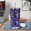 Space Astronaut 8 Bit Print Pattern Tumbler-grizzshop