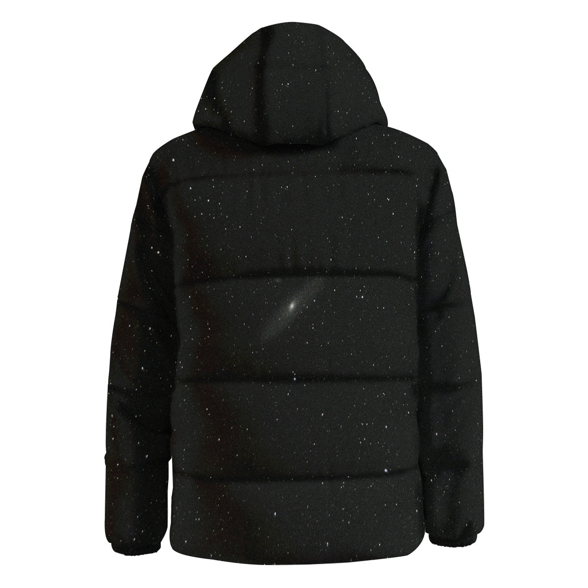 Space Black Print Down Jacket-grizzshop