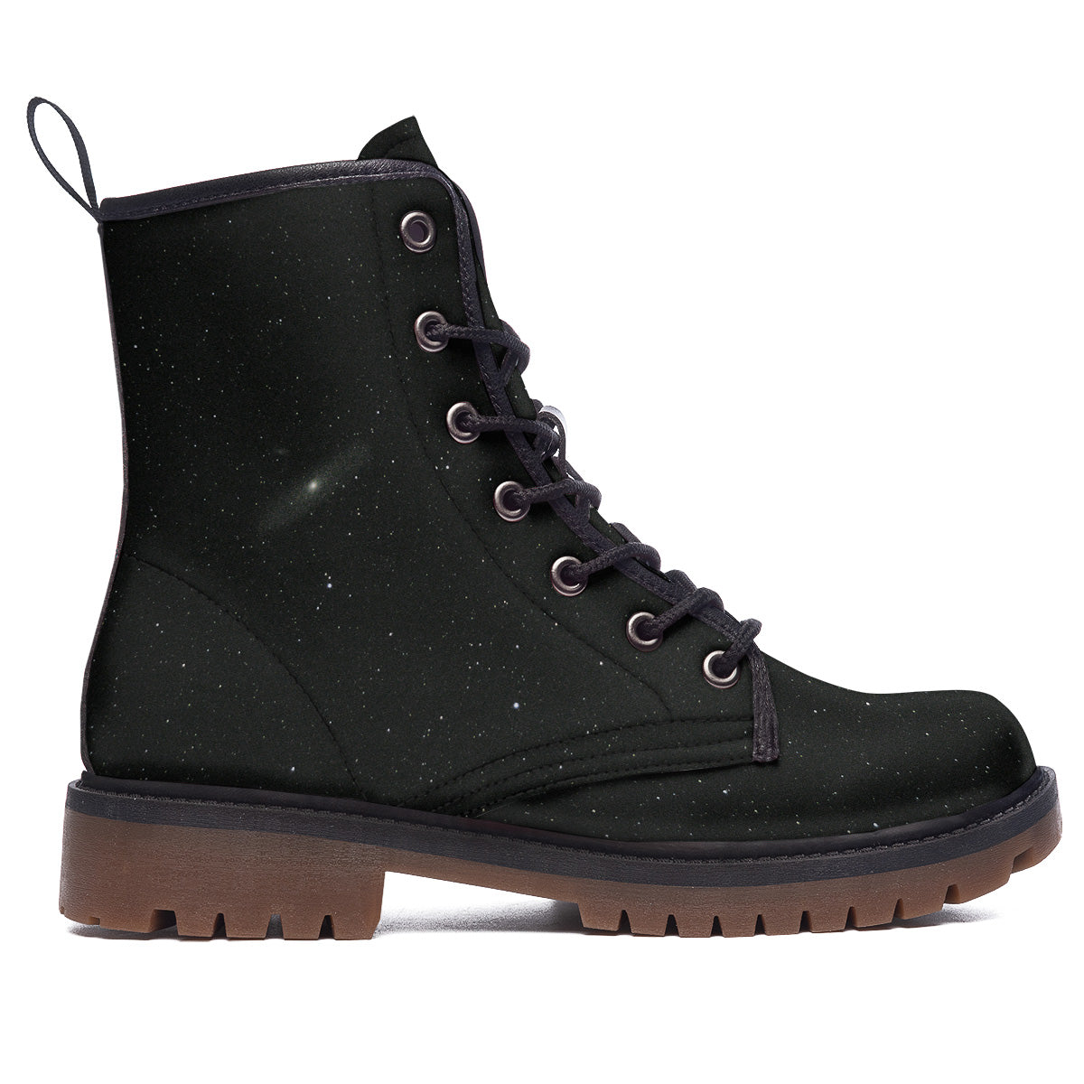 Space Black Print Work Boots-grizzshop
