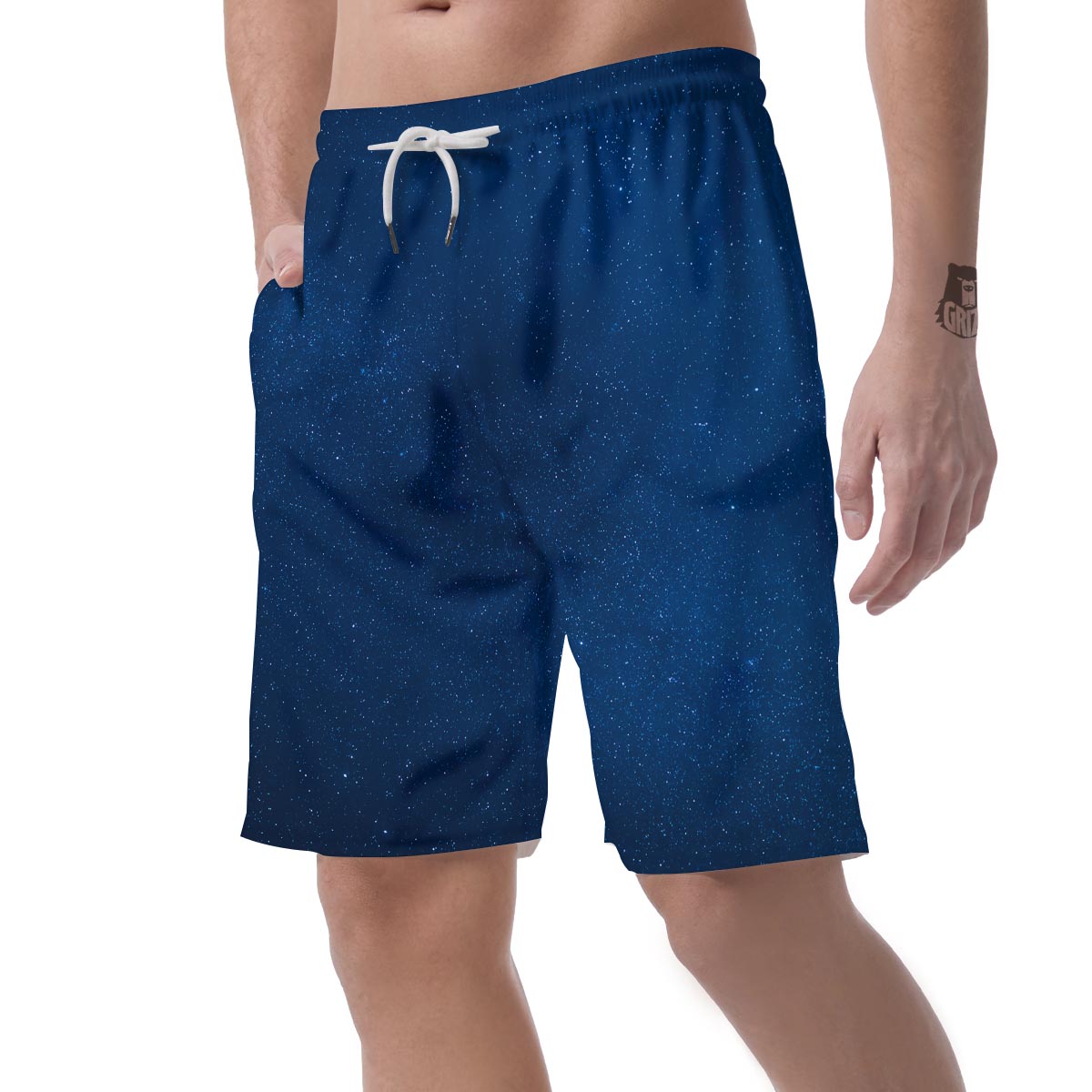 Space Blue Galaxy Men's Shorts-grizzshop