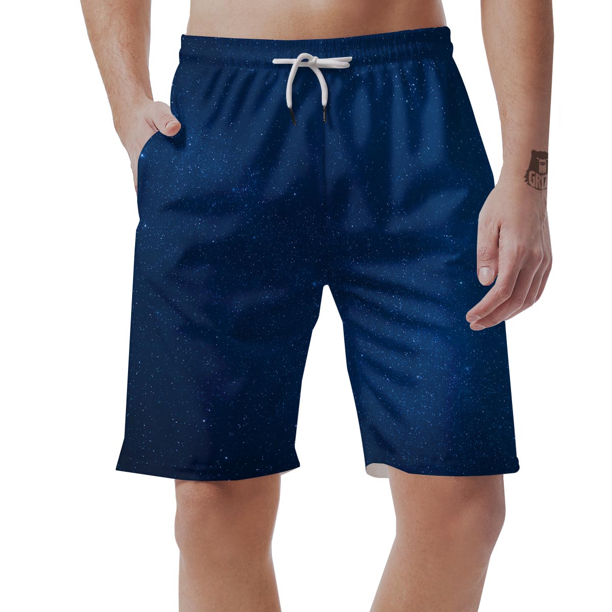 Space Blue Galaxy Men's Shorts-grizzshop