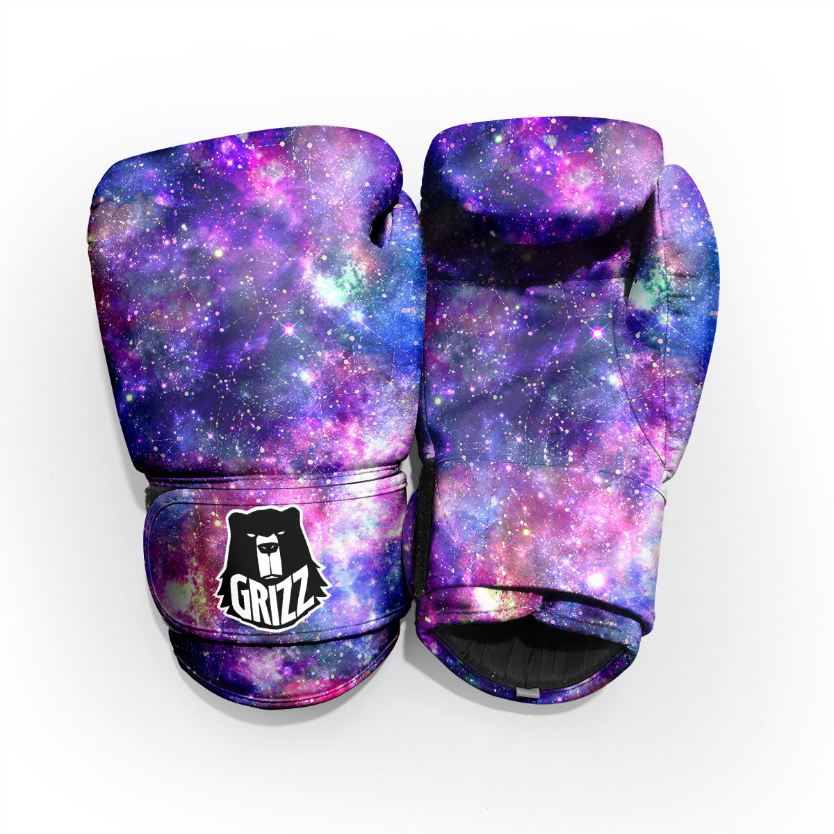 Space Blue Starfield Purple Galaxy Print Pro Boxing Glove